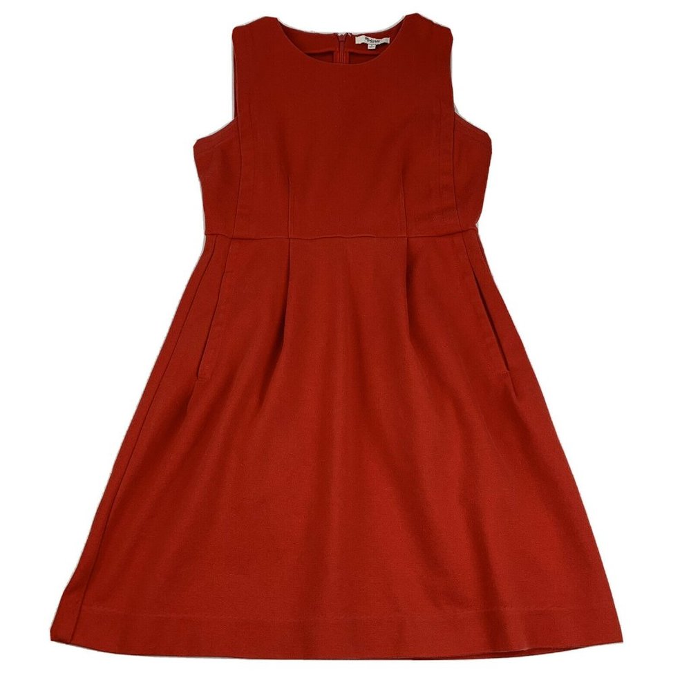 Madewell A-Line Dress Size 2 Red Sleeveless Career